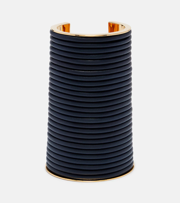  Alaia Alaia Leather-trimmed Cuff Bracelet 