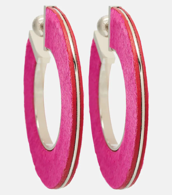  Alaia Alaia Leather-trimmed Earrings 