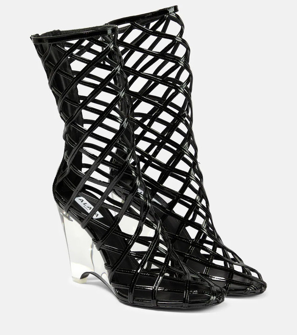  Alaia Alaia Leather Wedge Ankle Boots 