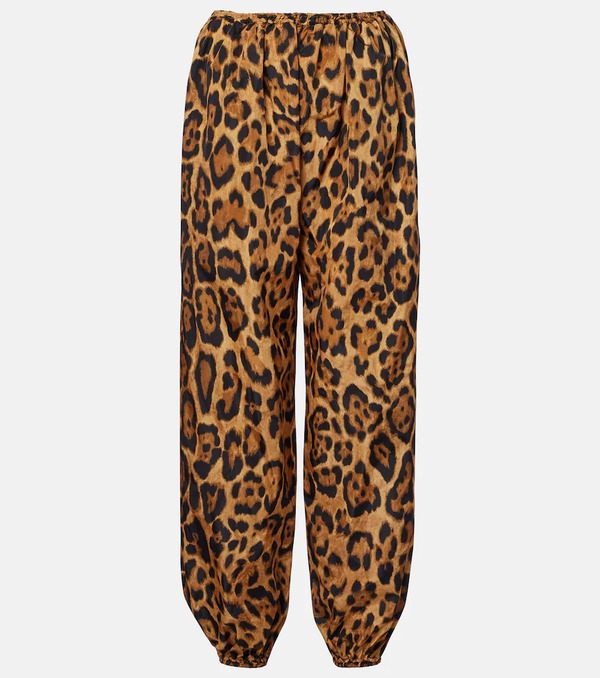  Alaia Alaia Leopard-print Tapered Pants 