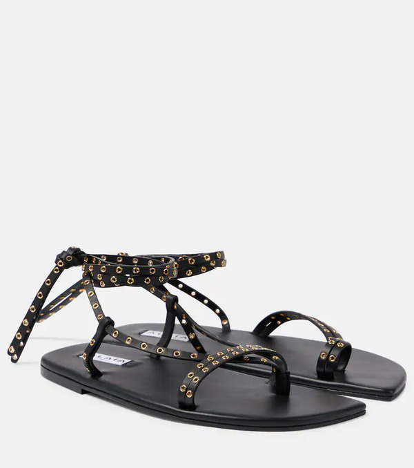  Alaia Alaia Marsa Embellished Leather Sandals 