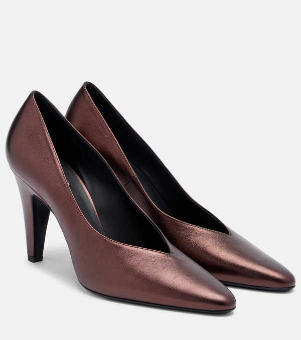  Alaia Alaia Metallic Leather Pumps 