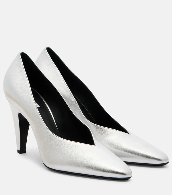  Alaia Alaia Metallic Leather Pumps 