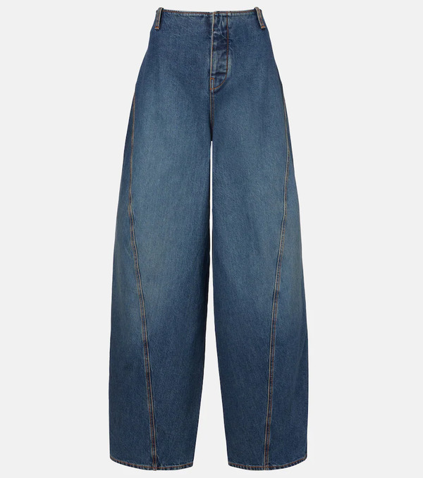  Alaia Alaia Mid-rise Barrel-leg Jeans 