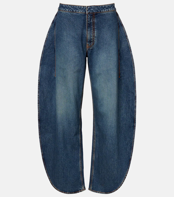  Alaia Alaia Mid-rise Barrel-leg Jeans 