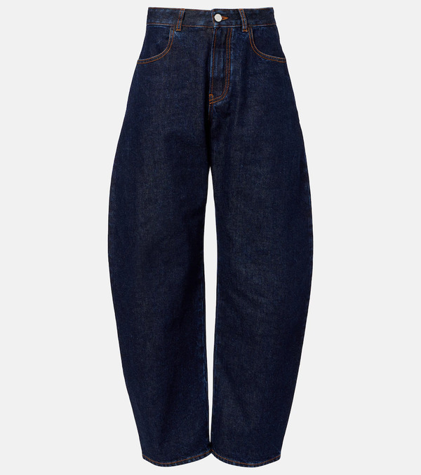  Alaia Alaia Mid-rise Barrel-leg Jeans 