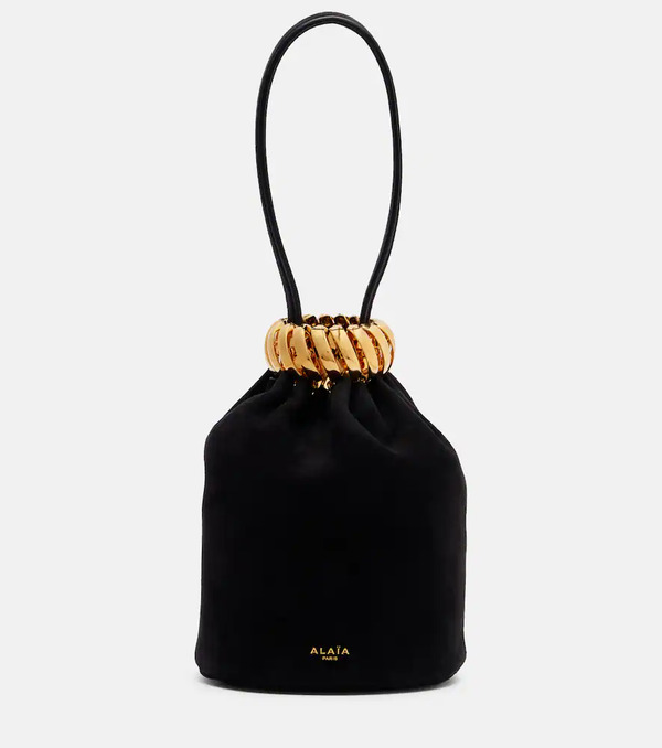  Alaia Alaia Motion Mini Embellished Suede Top-handle Bag 