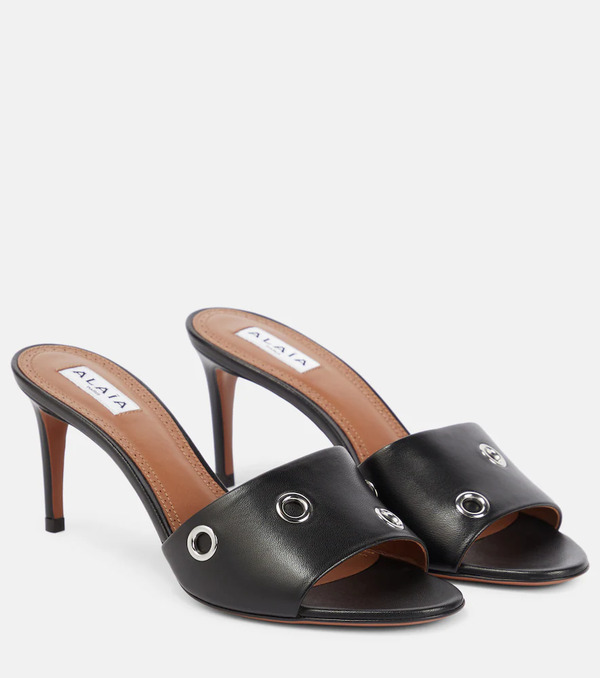  Alaia Alaia Oeillets Embellished Leather Sandals 
