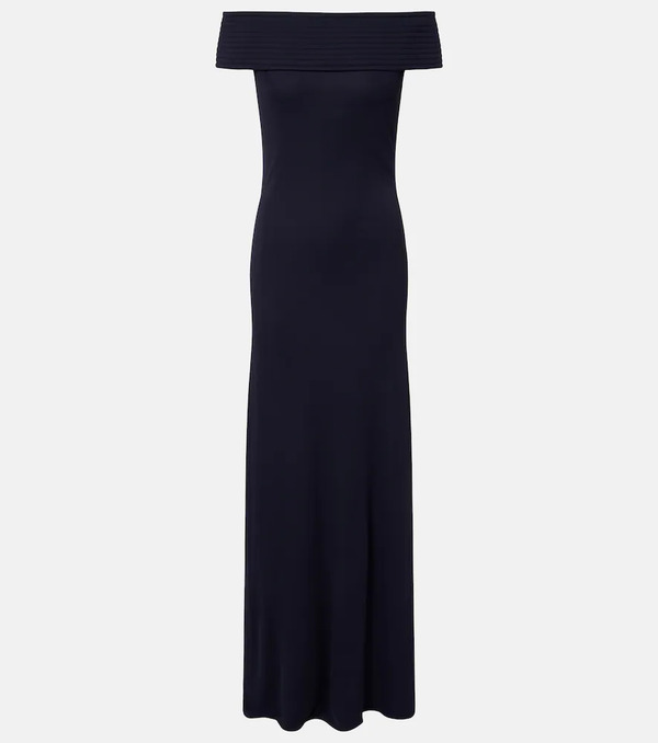  Alaia Alaia Off-shoulder Jersey Maxi Dress 