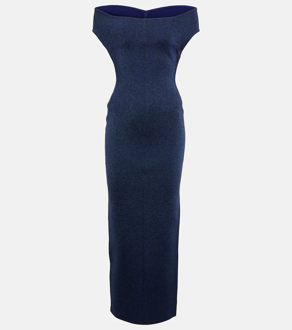  Alaia Alaia Off-shoulder Wool-blend Lurexâ® Gown 
