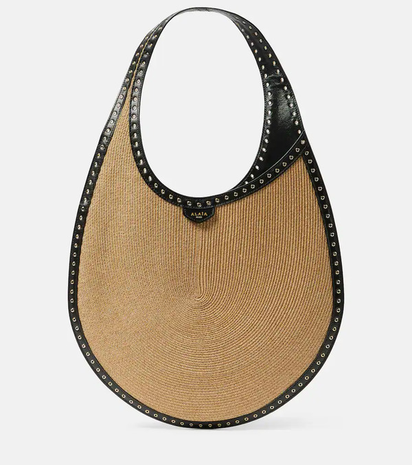  Alaia Alaia One Piece Medium Paper Straw Shoulder Bag 