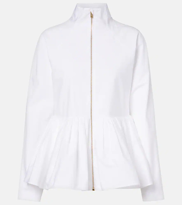  Alaia Alaia Peplum Cotton Poplin Jacket 