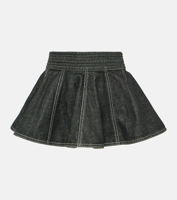  Alaia Alaia Peplum Denim Skirt Belt 