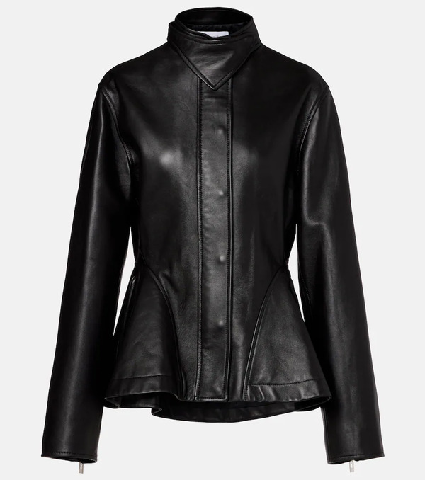  Alaia Alaia Peplum Leather Jacket 