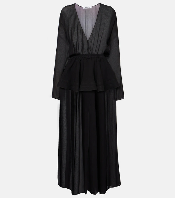  Alaia Alaia Peplum Midi Dress 