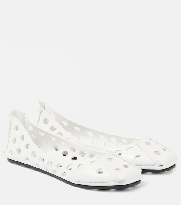  Alaia Alaia Perfo Leather Ballet Flats 