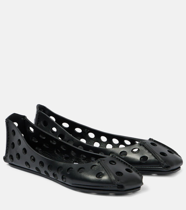  Alaia Alaia Perfo Leather Ballet Flats 