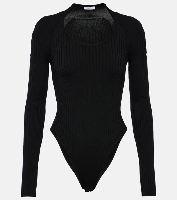  Alaia Alaia Ribbed-knit Bodysuit 