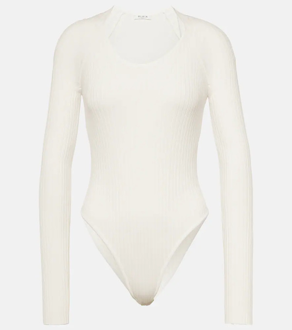  Alaia Alaia Ribbed-knit Bodysuit 