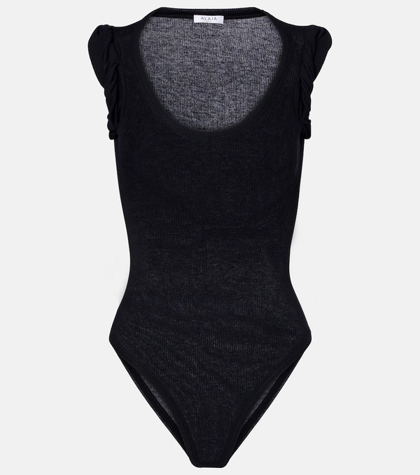  Alaia Alaia Ribbed-knit Bodysuit 