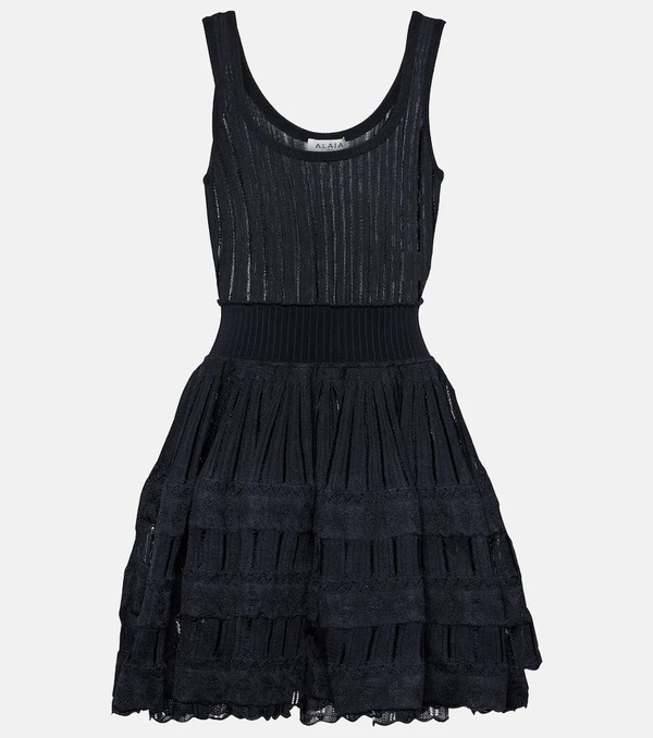  Alaia Alaia Ribbed-knit Minidress 
