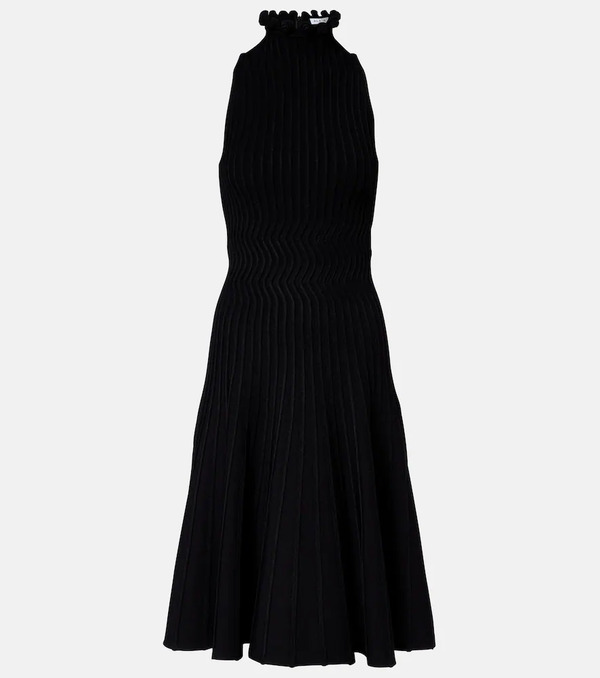  Alaia Alaia Ribbed-knit Turtleneck Midi Dress 