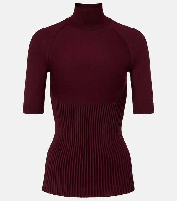  Alaia Alaia Ribbed-knit Wool-blend Top 