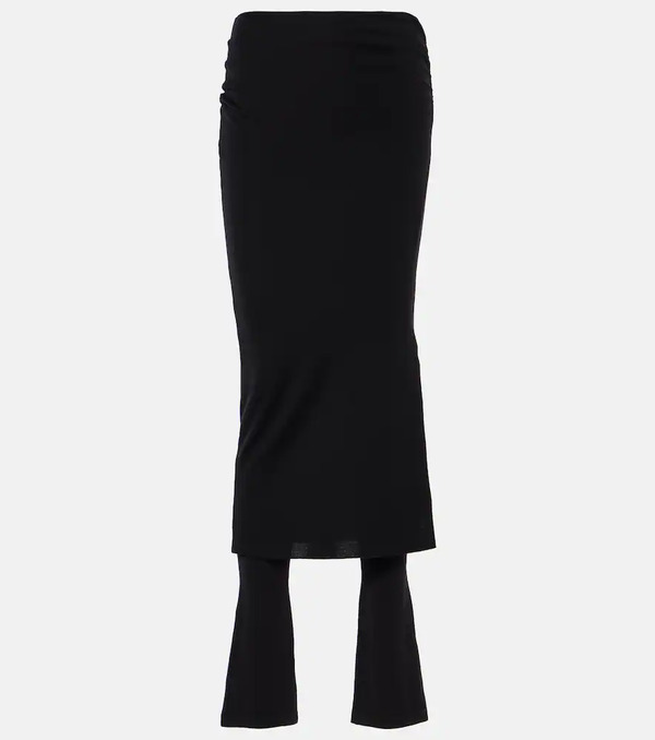  Alaia Alaia Ruched Wool-blend Skirt Pants 