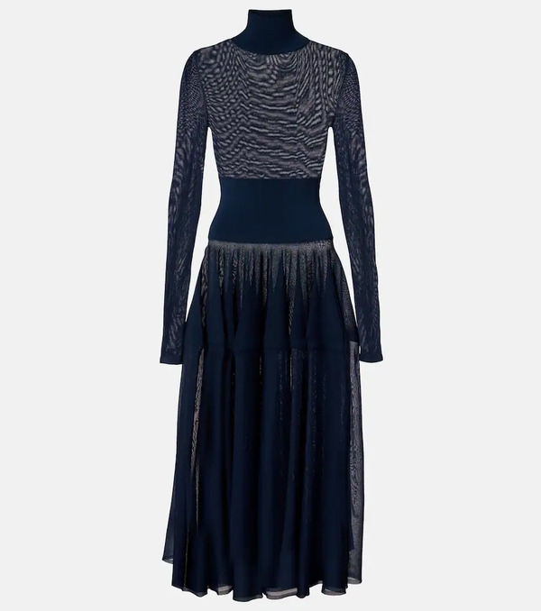  Alaia Alaia Sheer Midi Dress 