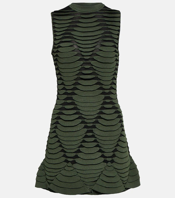  Alaia Alaia Snake-effect Knit Minidress 