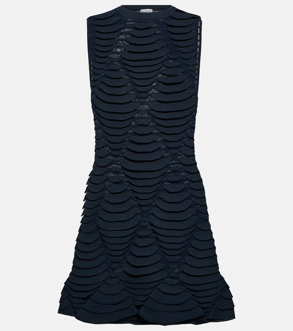  Alaia Alaia Snake-effect Knit Minidress 