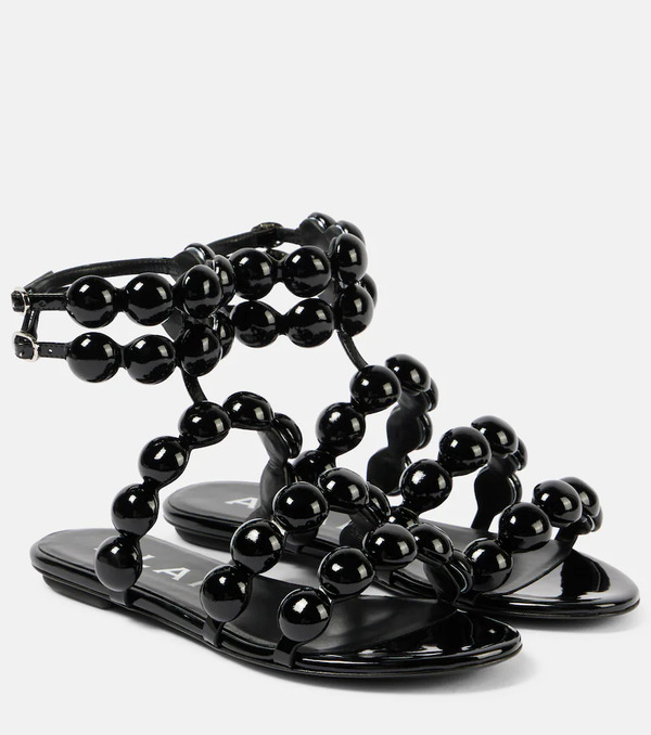  Alaia Alaia Sphere Leather Sandals 