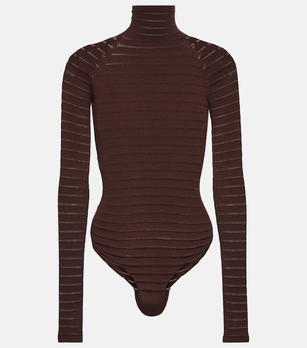  Alaia Alaia Striped Turtleneck Bodysuit 