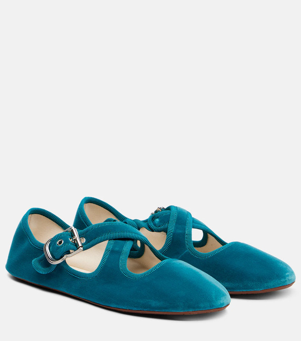  Alaia Alaia Velvet Ballet Flats 