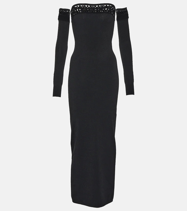 Alaia Alaia Vienne Off-shoulder Maxi Dress 