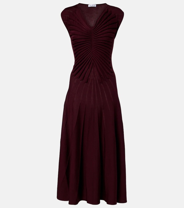  Alaia Alaia Virgin Wool Midi Dress 