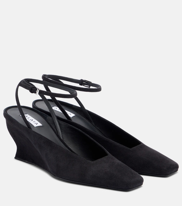  Alaia Alaia Wave Suede Wedges 