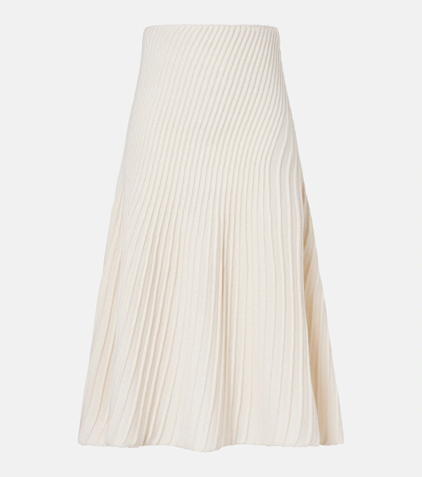  Alaia Alaia Wool And Cashmere Midi Skirt 