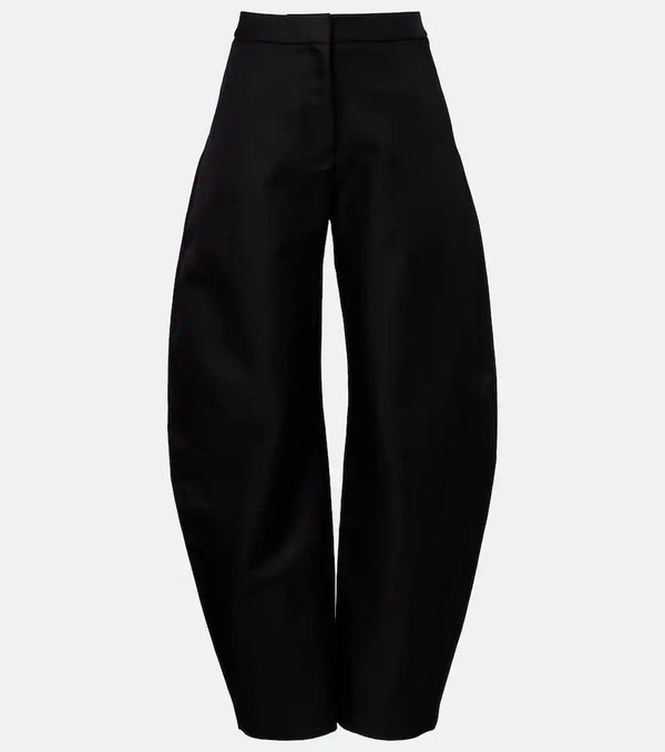  Alaia Alaia Wool And Silk Barrel-leg Pants 