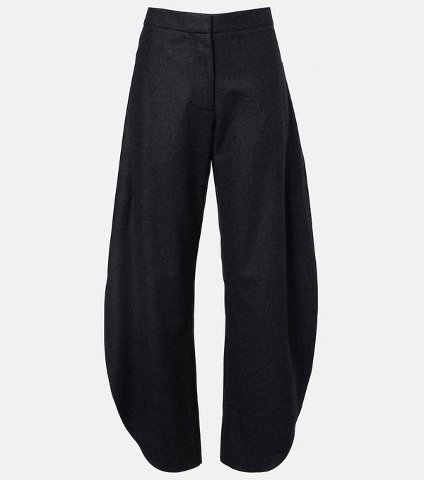  Alaia Alaia Wool Barrel-leg Pants 