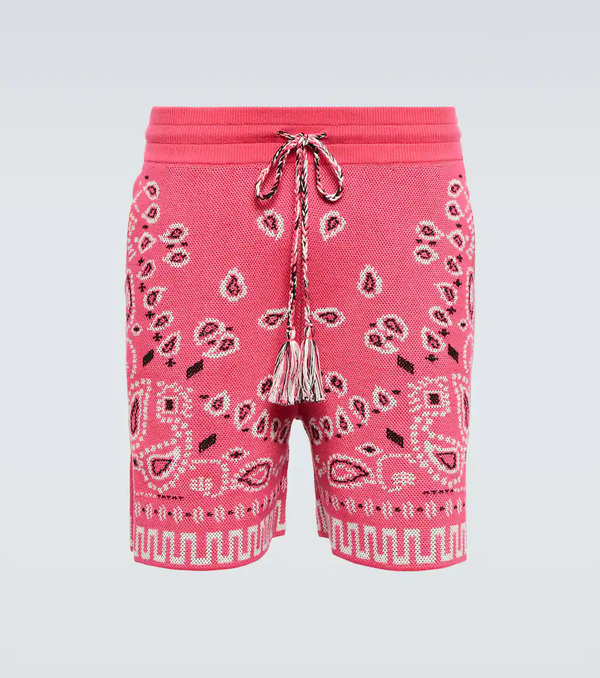  Alanui Alanui Bandana Cotton-blend Pique Shorts 