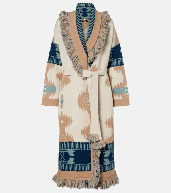  Alanui Alanui Icon Jacquard Virgin Wool Cardigan 