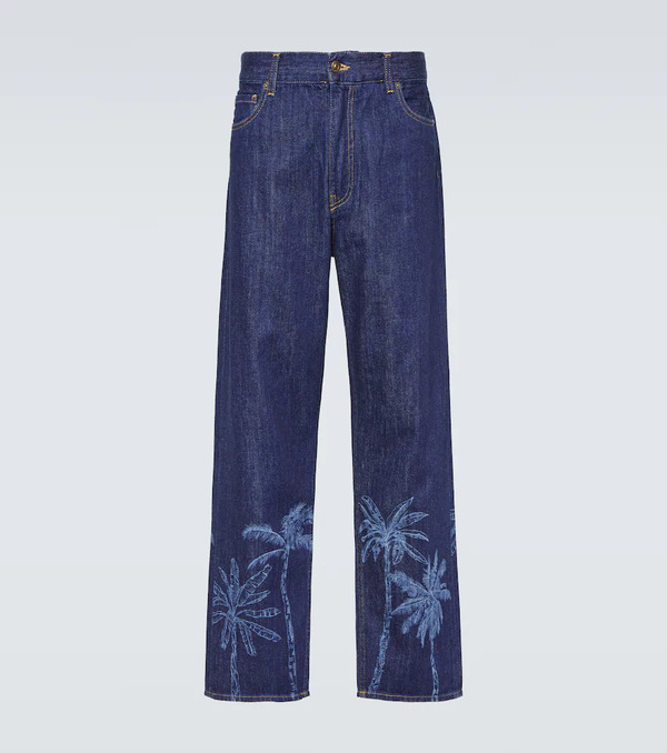  Alanui Alanui Jungle Printed Straight Jeans 