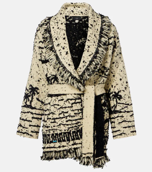  Alanui Alanui Ocean Whispers Fringed Wool-blend Cardigan 