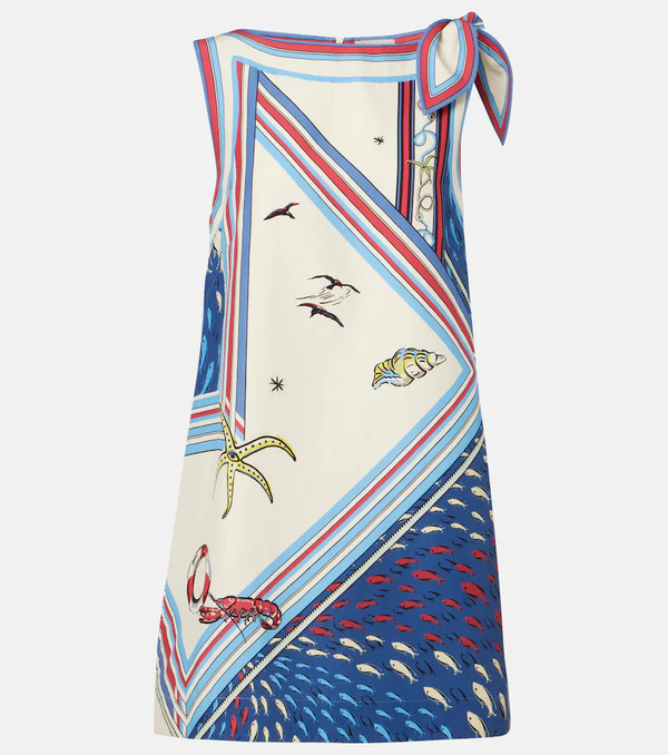 Alemais Alemais Apollo Bow-detail Printed Minidress 