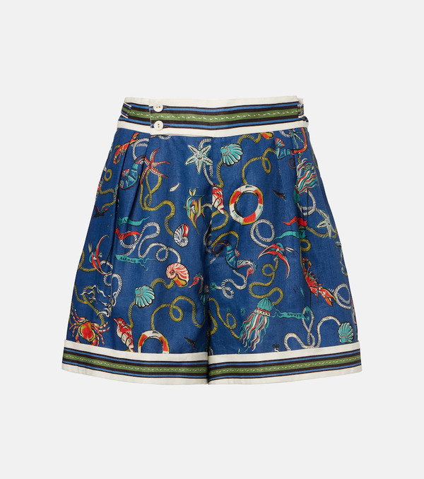  Alemais Alemais Cove Printed Linen Shorts 