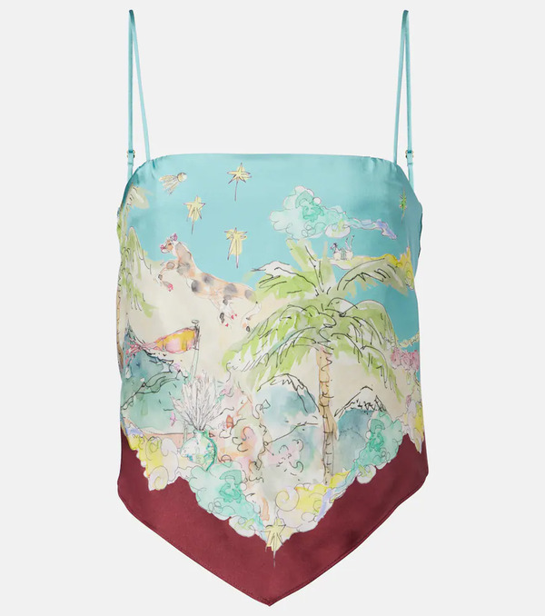  Alemais Alemais Daria Printed Silk Top 