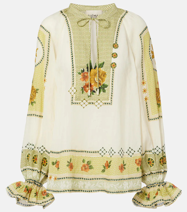  Alemais Alemais Dixie Printed Ramie Blouse 
