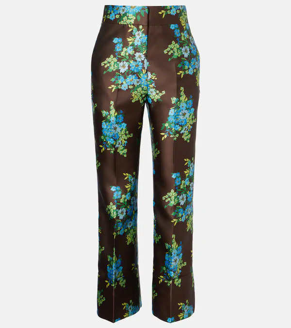  Alemais Alemais Floral Satin Bootcut Pants 