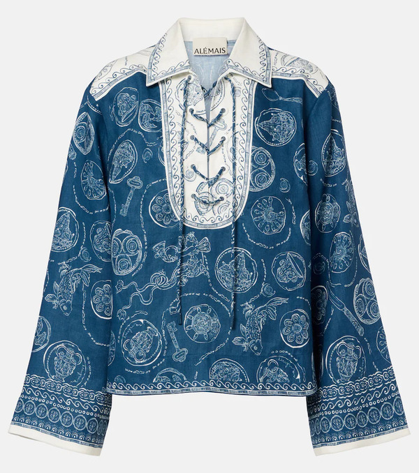  Alemais Alemais Lucky Printed Linen Blouse 